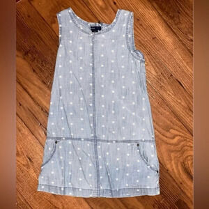 Baby Gap Toddler girl Denim Polka Dot Dress size 4‎